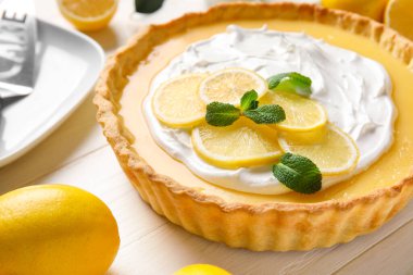 Lezzetli limonlu tart.