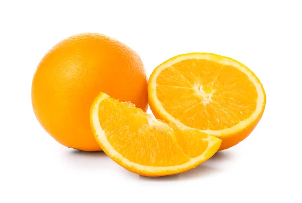 Fresh Cut Orange White Background — Stock Photo, Image