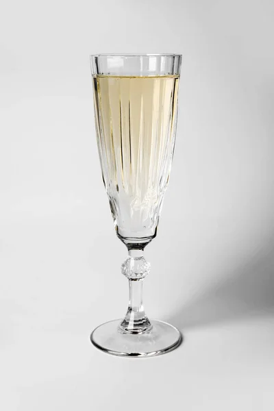 Beautiful Glass Champagne White Background — Fotografia de Stock