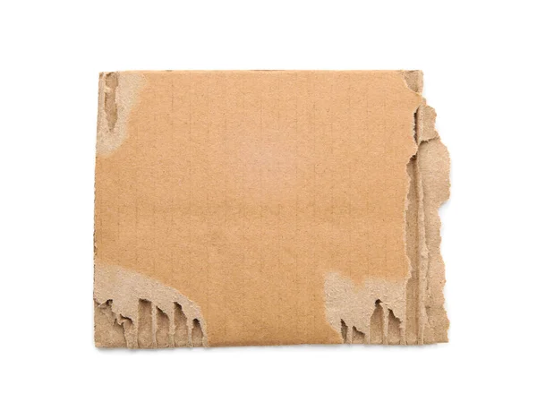 Cardboard Paper White Background — Zdjęcie stockowe