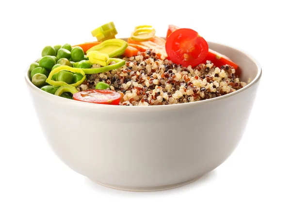 Healthy Quinoa Bowl Vegetables White Background — ストック写真