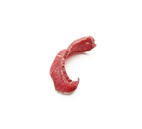 Spicy Beef Jerky White Background — Fotografia de Stock