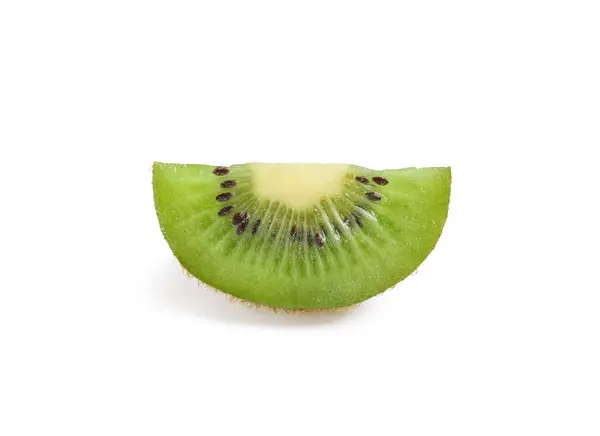 Stuk Verse Kiwi Geïsoleerd Witte Achtergrond — Stockfoto