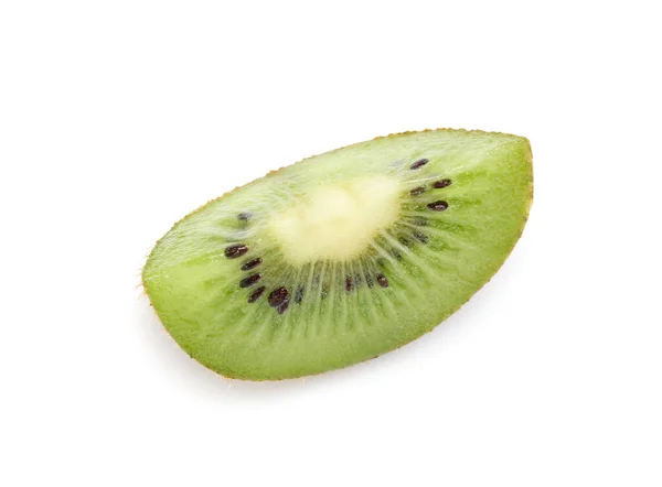 Piece Fresh Kiwi Isolated White Background — Zdjęcie stockowe