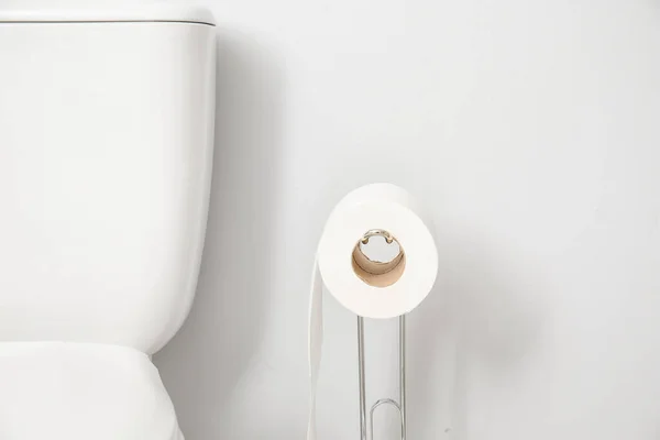 Holder Roll Paper Toilet Bowl Light Wall — Stock Photo, Image