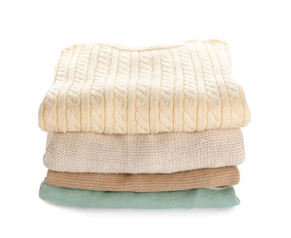 Stylish Baby Sweaters White Background — Stock Photo, Image