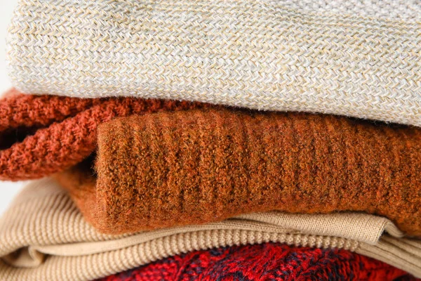 Texture Stylish Baby Sweaters Closeup — Stock Photo, Image