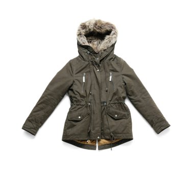 Beyaz arkaplanda kadın ceketi