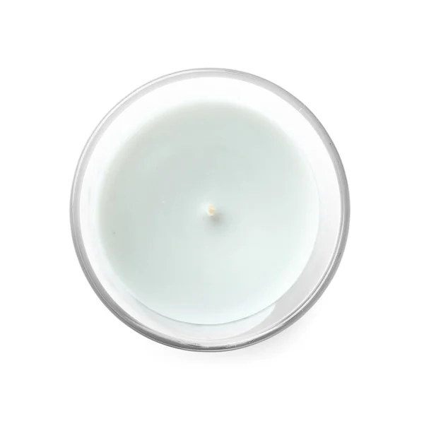 Glass Holder Candle White Background — Stock Photo, Image