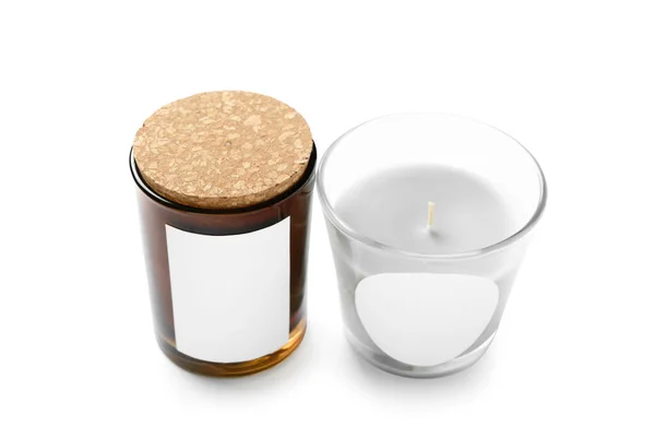 Aromatic Candles White Background — Stock Photo, Image