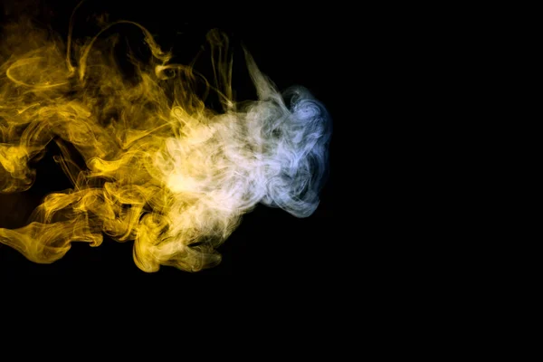 Farbe Rauch Auf Schwarzem Hintergrund — Stockfoto