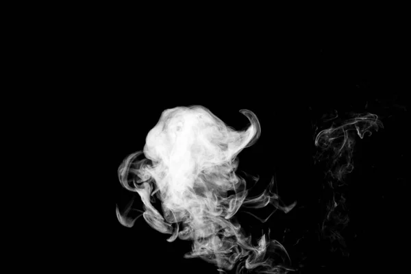 Humo Blanco Sobre Fondo Negro — Foto de Stock