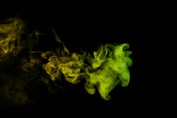 Farbe Rauch Auf Schwarzem Hintergrund — Stockfoto