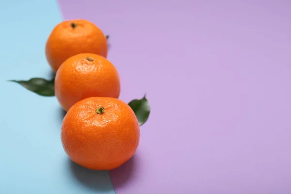 Ripe Tangerines Color Background — Stock Photo, Image