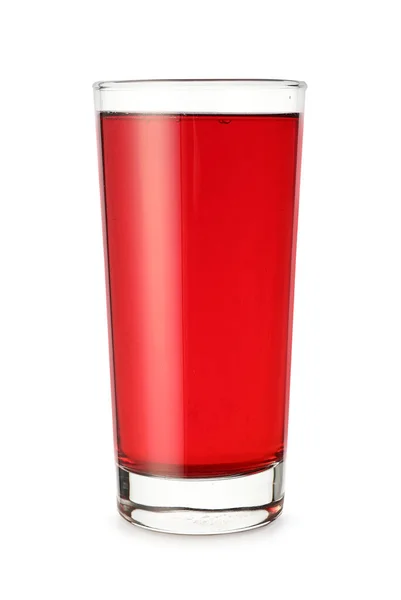 Bicchiere Delizioso Succo Melograno Sfondo Bianco — Foto Stock