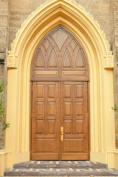 Closed Doors Beautiful Old Building City Street — Stock Photo, Image