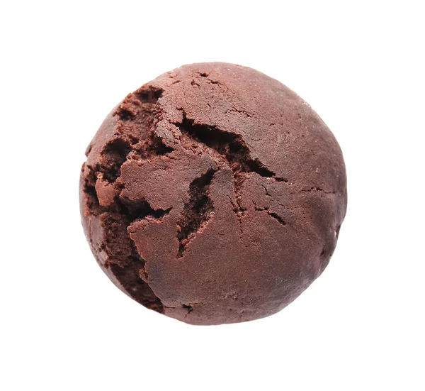 Вкусное Шоколадное Печенье Выделенное Белом Фоне — стоковое фото