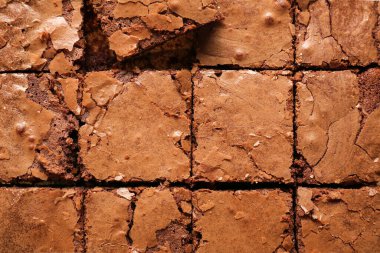 Çikolatalı browniyi arka plan olarak kes, yakın plan