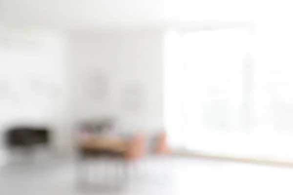 Blurred View Modern Office Desk Chairs Big Window — Stock Photo, Image