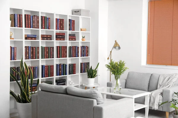 Bookcase Modern Interior Room — Stock Photo, Image