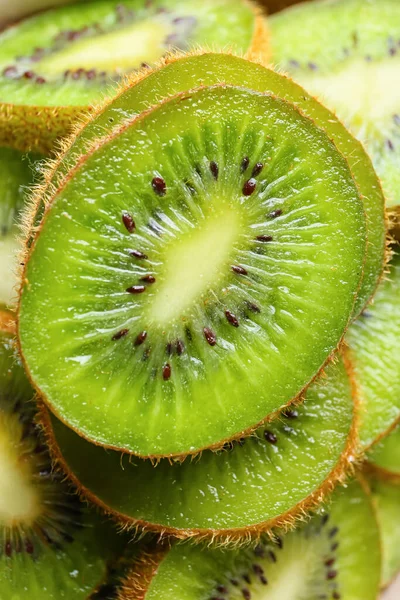 Slices Fresh Kiwi Background Closeup — Stock Photo, Image