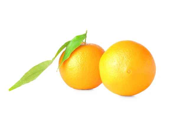 Celé Pomeranče Bílém Pozadí — Stock fotografie