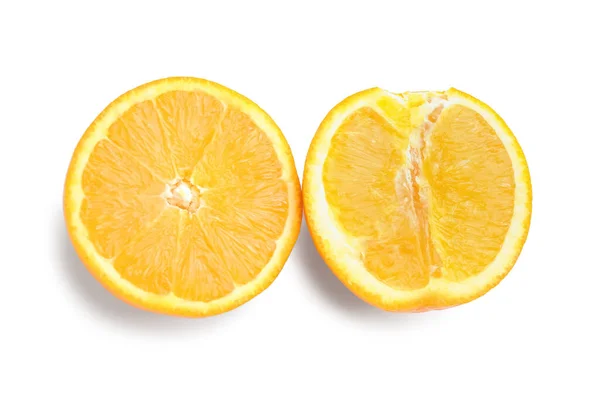 Fresco Taglio Arancione Isolato Sfondo Bianco — Foto Stock