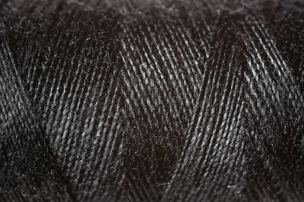 Black Sewing Threads Background — Stock Photo, Image