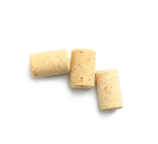 Wine Corks White Background — Stock Photo, Image