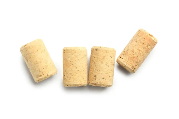 Wine Corks White Background — Stock Photo, Image