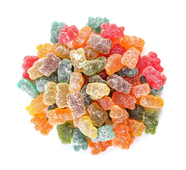 Heap Different Jelly Bears White Background — Stock Photo, Image