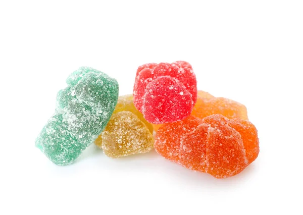 Heap Different Jelly Bears White Background — Stock Photo, Image