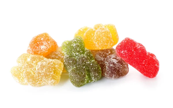 Heap Different Jelly Bears White Background — Stock Photo, Image