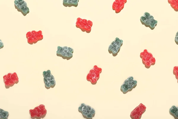 Tasty Jelly Bears Light Background — Stock Photo, Image