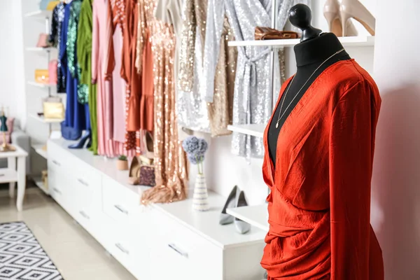 Mannequin Stylish Dress Boutique Closeup — Stock Photo, Image