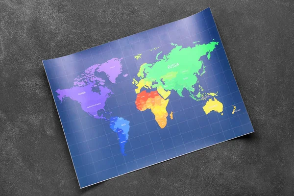 World Map Dark Background — Stock Photo, Image