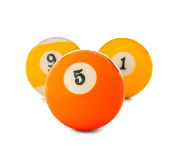 Billiard Balls White Background — Stock Photo, Image