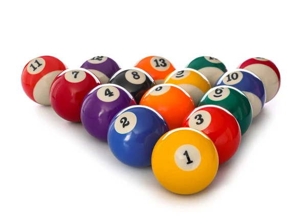 Billiard Balls White Background — Stock Photo, Image