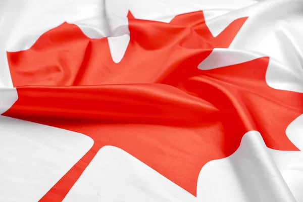 Bandeira Nacional Canadá Como Fundo Close — Fotografia de Stock