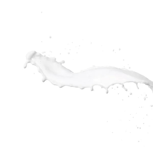 Beyaz Arka Planda Taze Süt Damlası — Stok fotoğraf