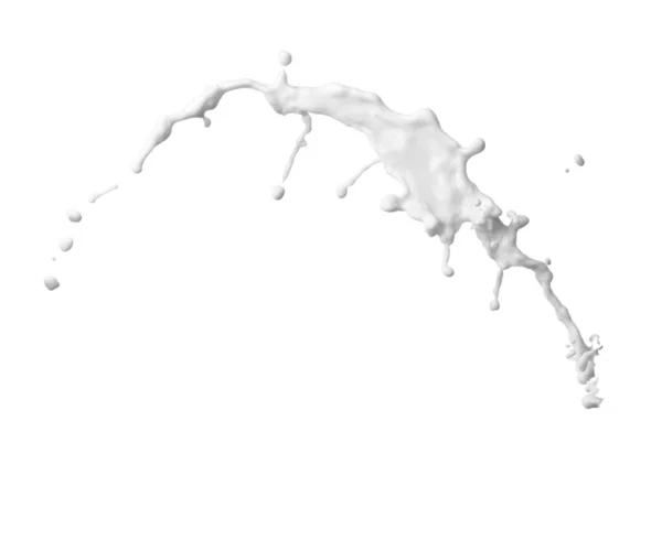 Splash Fresh Milk White Background — Stock Photo, Image