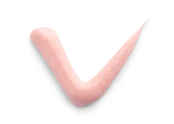 Ukázka Zubní Pasty Bílém Pozadí — Stock fotografie
