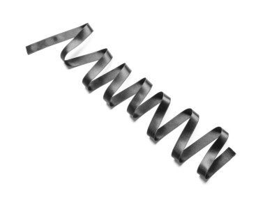 siyah kurdele üzerine beyaz izole