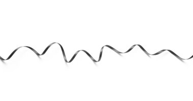 siyah kurdele üzerine beyaz izole