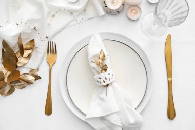 Düğün için güzel bir masa, yakın plan.