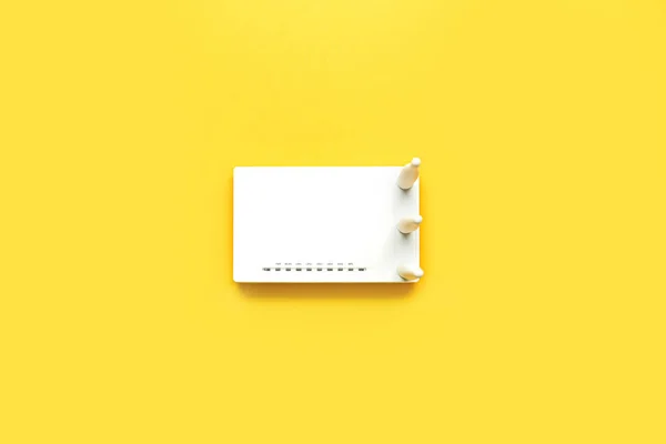 Vit Router Färg Bakgrund — Stockfoto