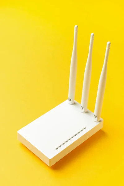 Biały Router Tle Koloru — Zdjęcie stockowe