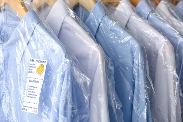 Schone Shirts Plastic Zakken Close — Stockfoto