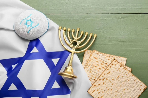 배경에 유대교의 상징물 — 스톡 사진