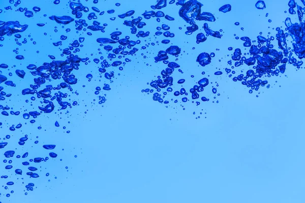 Clear Water Air Bubbles Blue Background — Stock Photo, Image